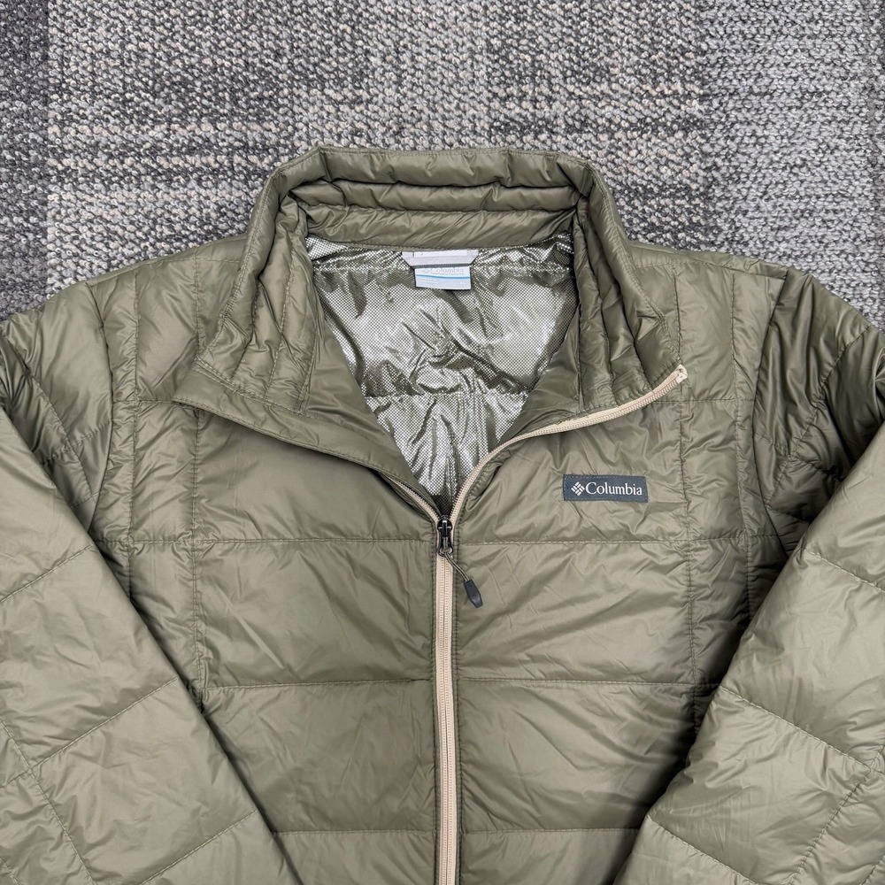Columbia Mens Voodoo Falls 590 TurboDown II Omni Heat Down Jacket Light Green XL